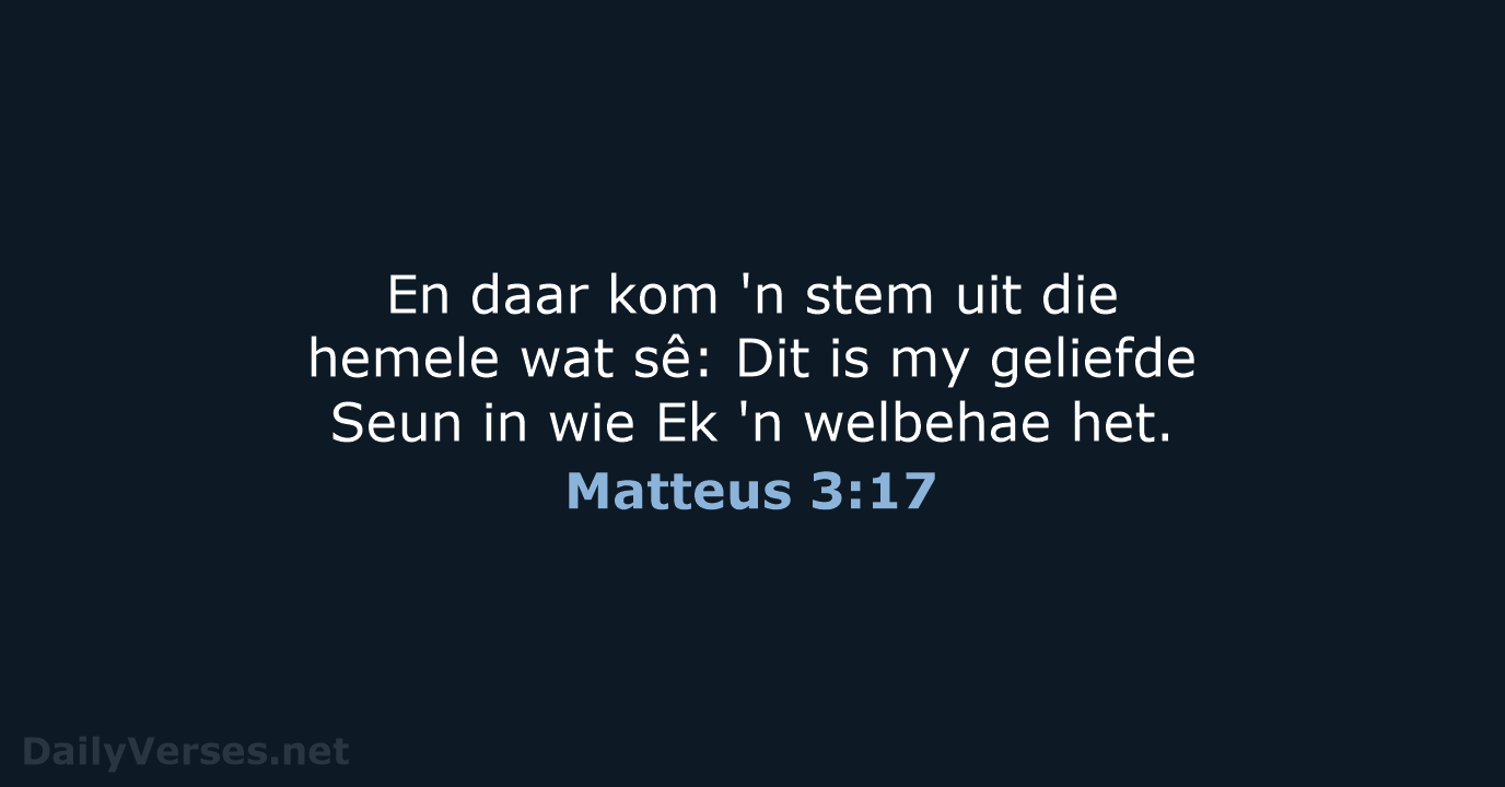 Matteus 3:17 - AFR53