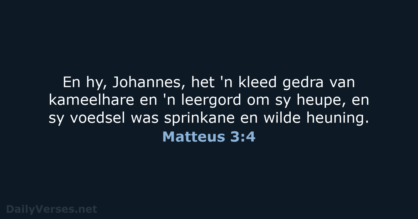 Matteus 3:4 - AFR53