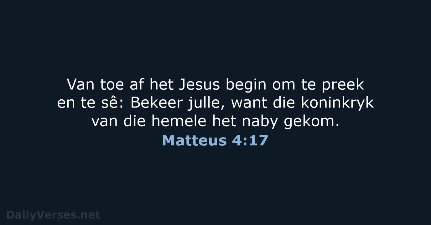 Matteus 4:17 - AFR53