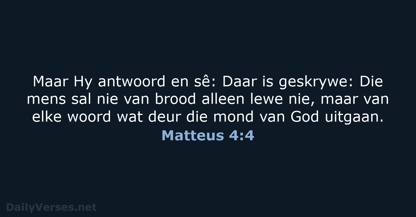 Matteus 4:4 - AFR53
