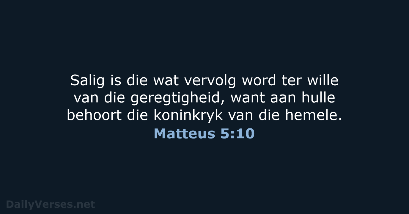 Matteus 5:10 - AFR53