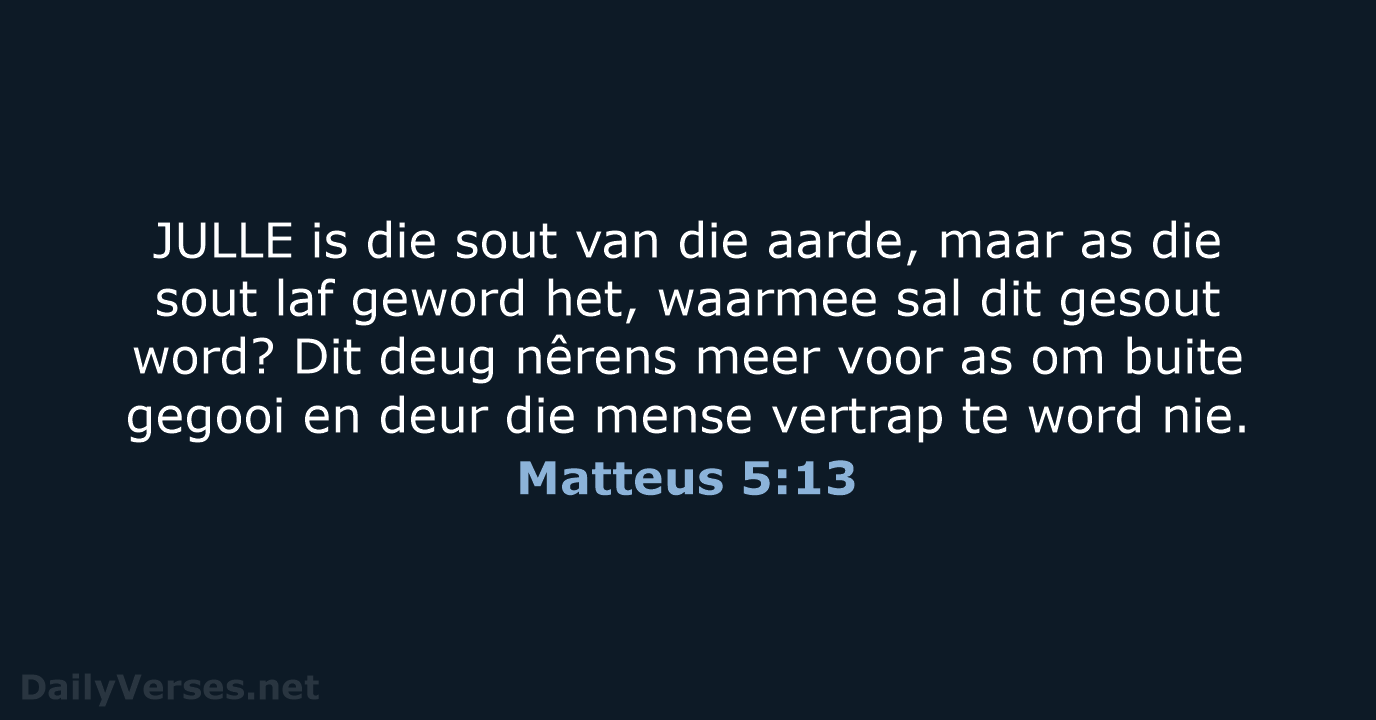 Matteus 5:13 - AFR53