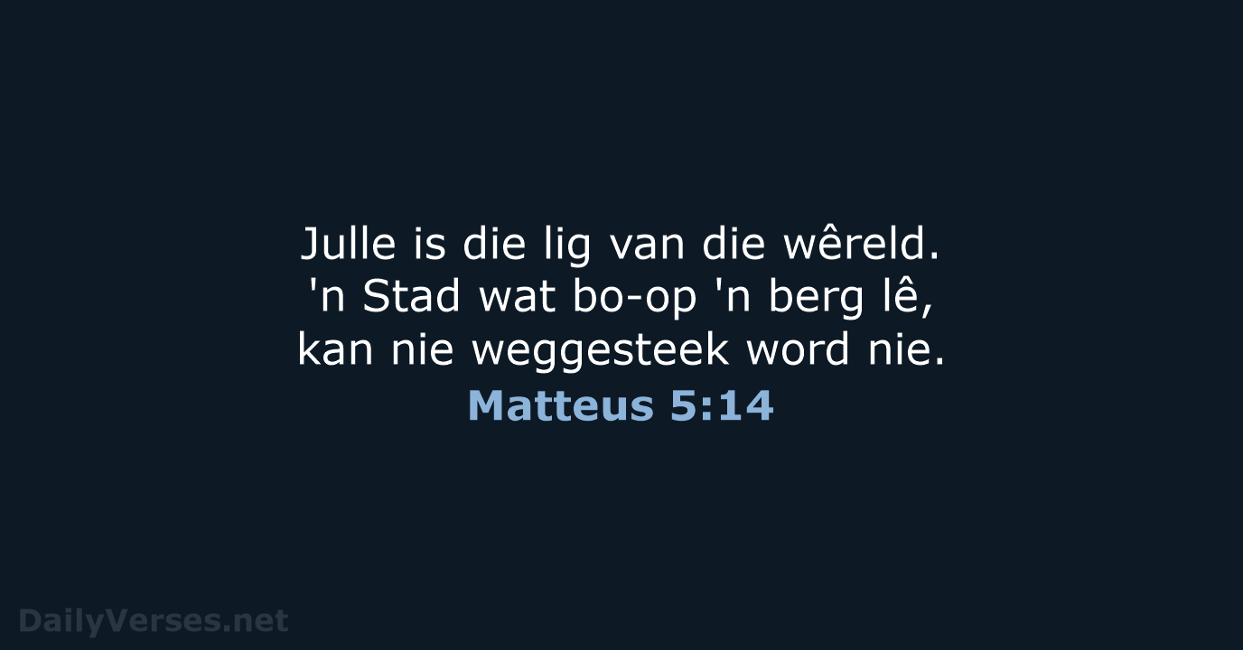Matteus 5:14 - AFR53