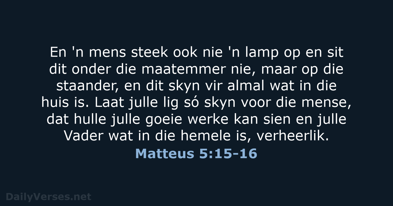 Matteus 5:15-16 - AFR53