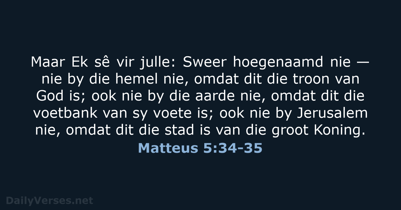 Matteus 5:34-35 - AFR53