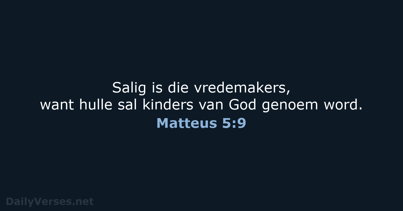 Matteus 5:9 - AFR53