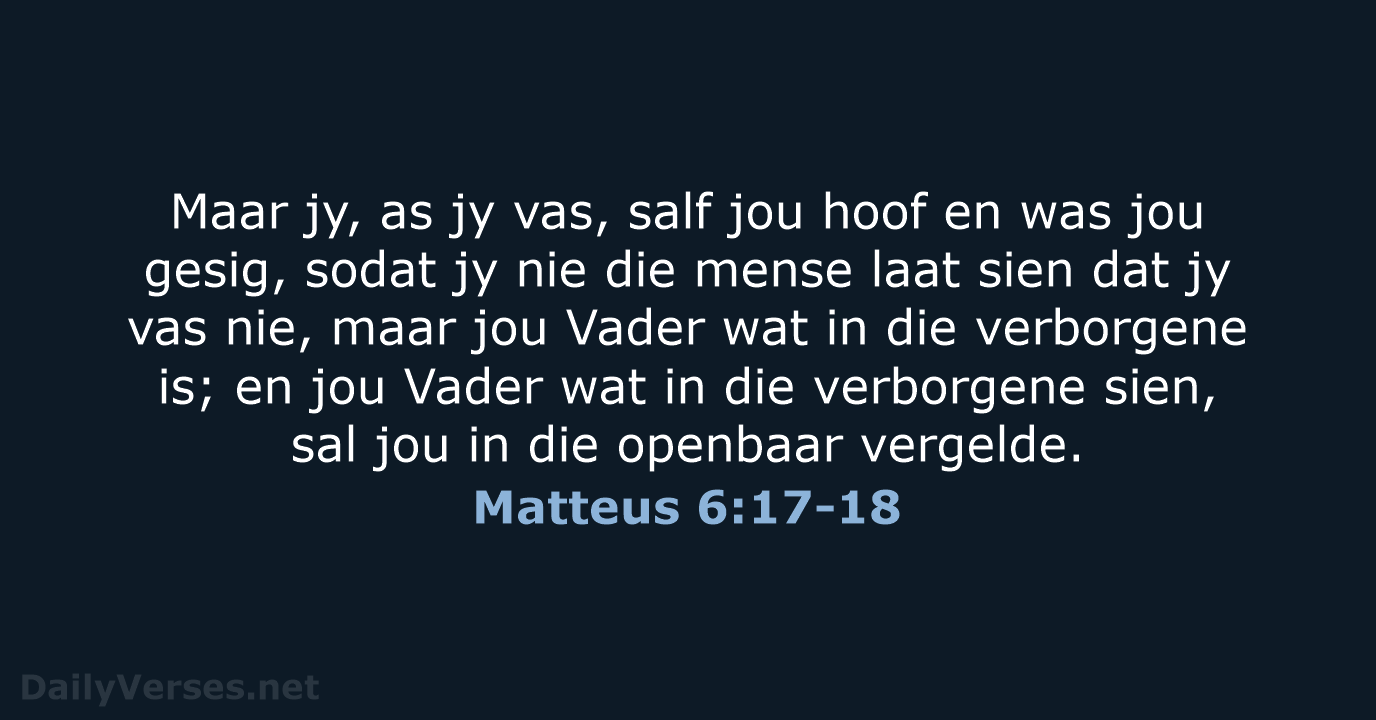 Matteus 6:17-18 - AFR53
