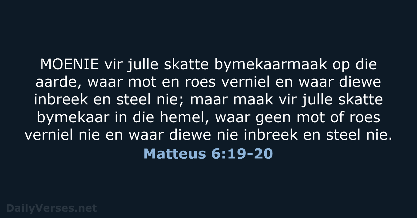 Matteus 6:19-20 - AFR53