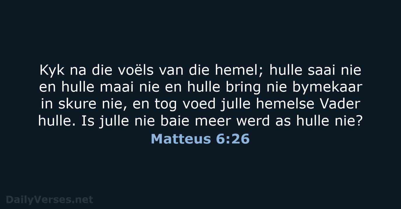 Matteus 6:26 - AFR53