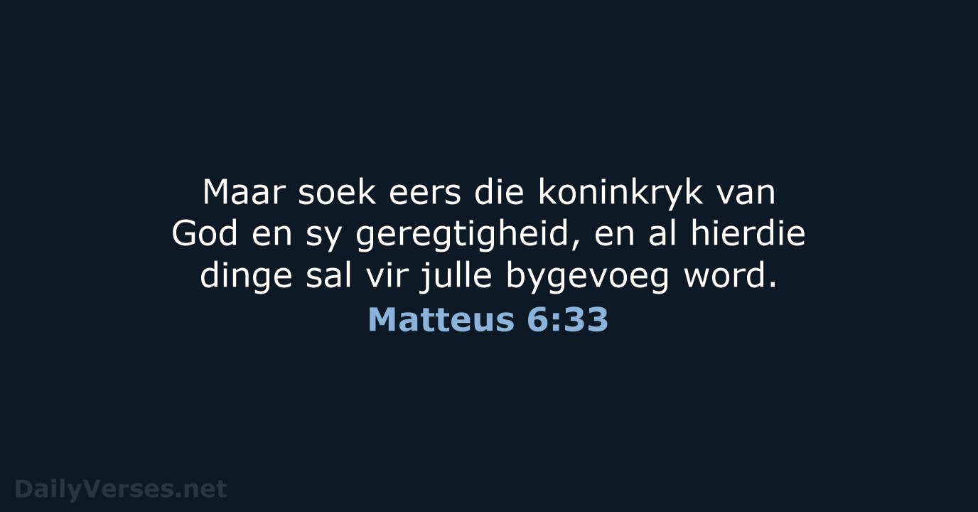 Matteus 6:33 - AFR53