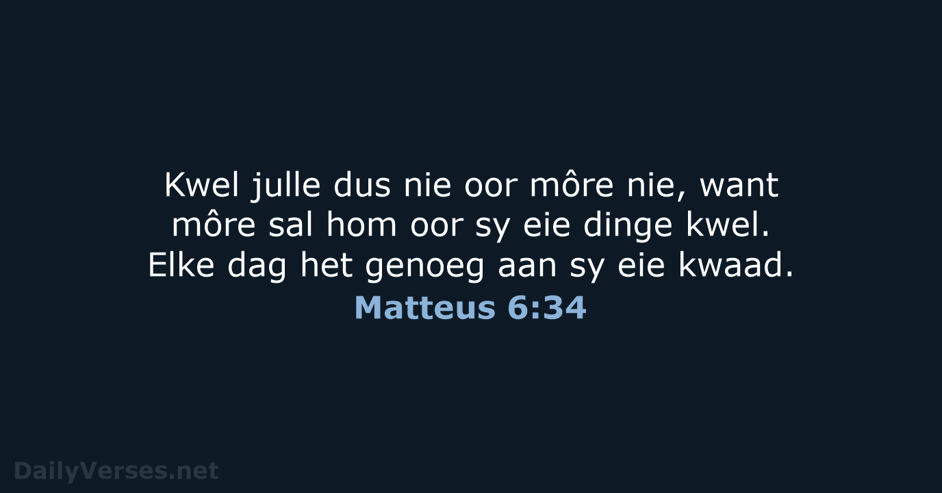 Matteus 6:34 - AFR53