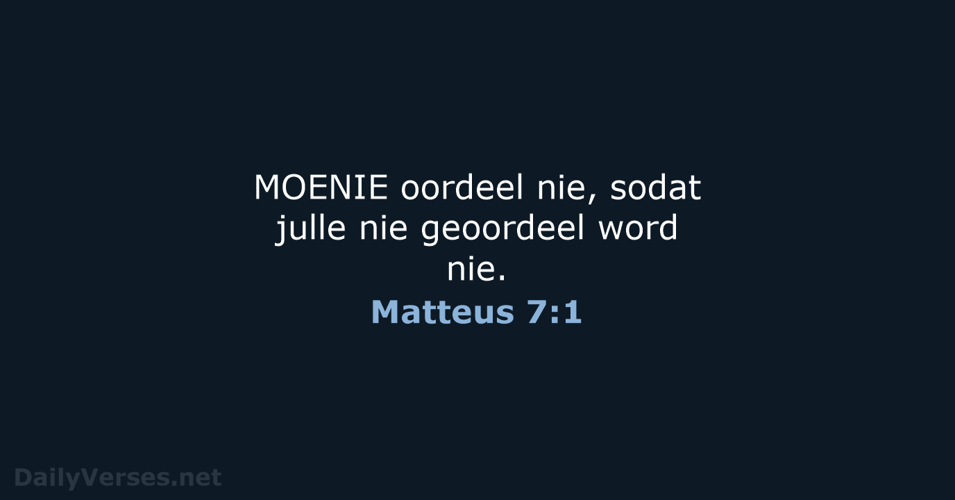 Matteus 7:1 - AFR53