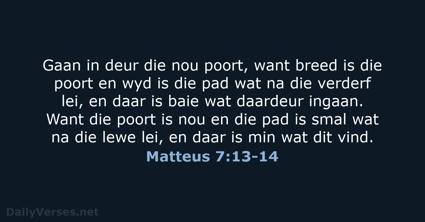 Matteus 7:13-14 - AFR53