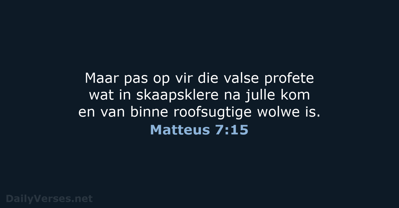 Matteus 7:15 - AFR53