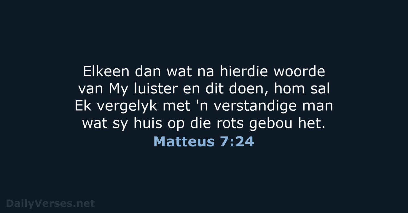 Matteus 7:24 - AFR53