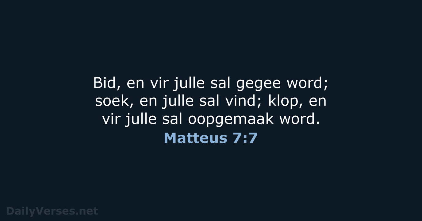 Matteus 7:7 - AFR53