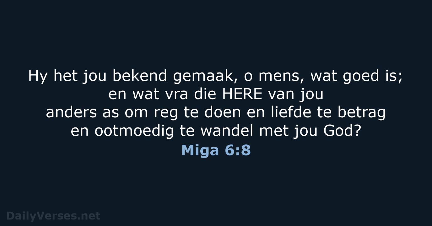 Miga 6:8 - AFR53