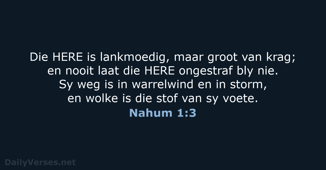 Nahum 1:3 - AFR53