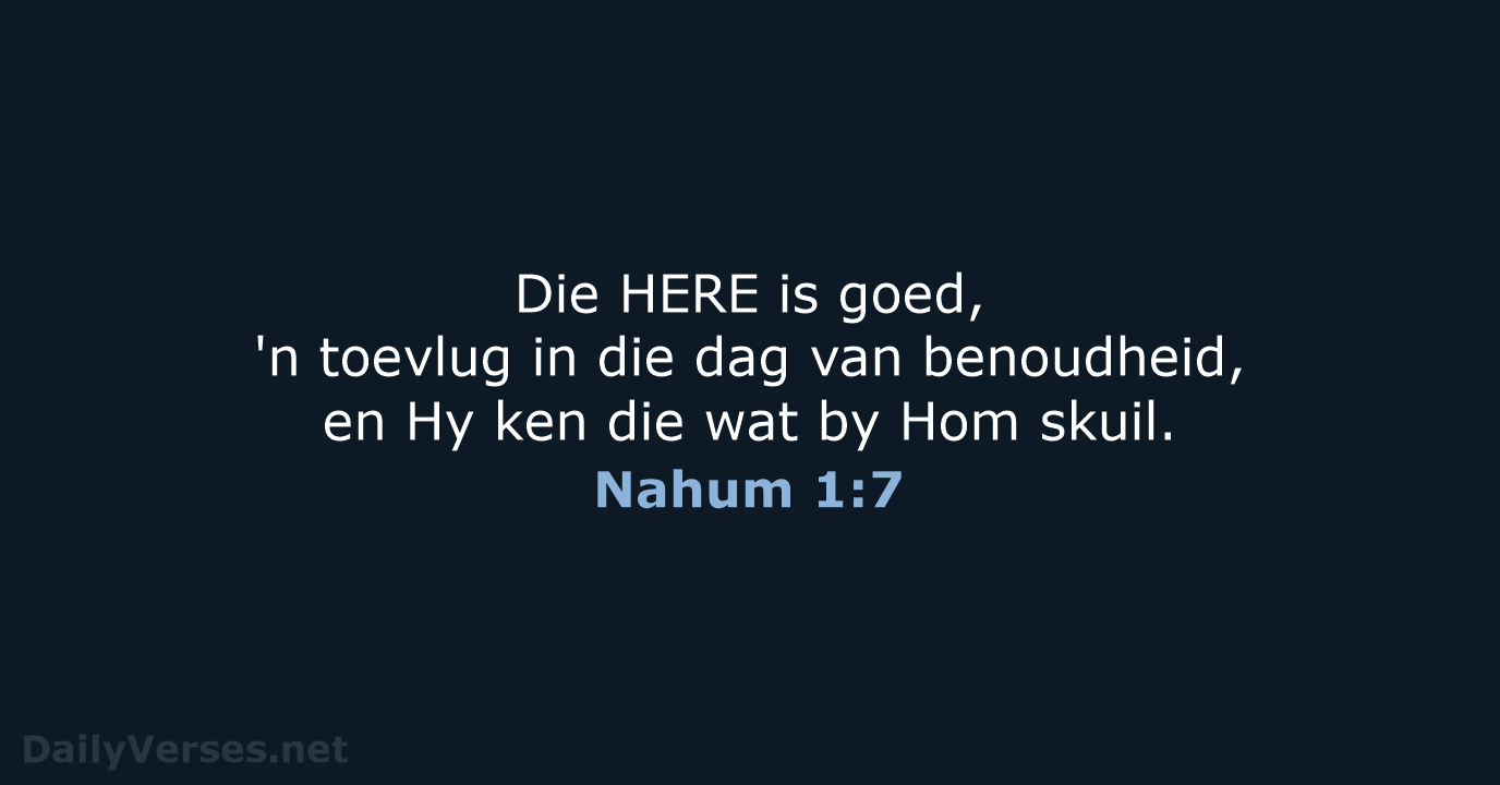 Nahum 1:7 - AFR53