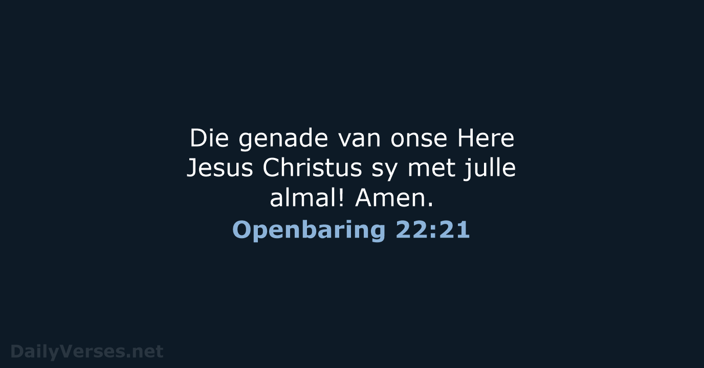 Openbaring 22:21 - AFR53
