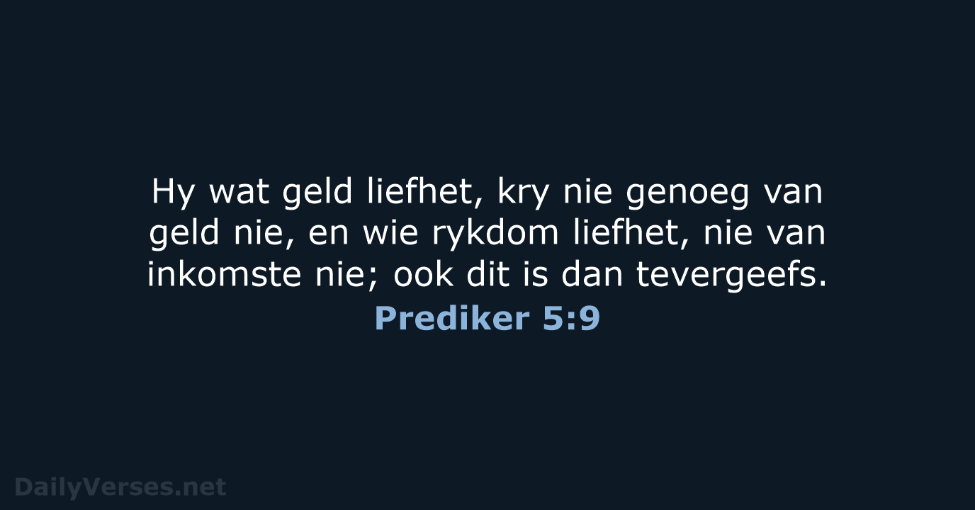 Prediker 5:9 - AFR53