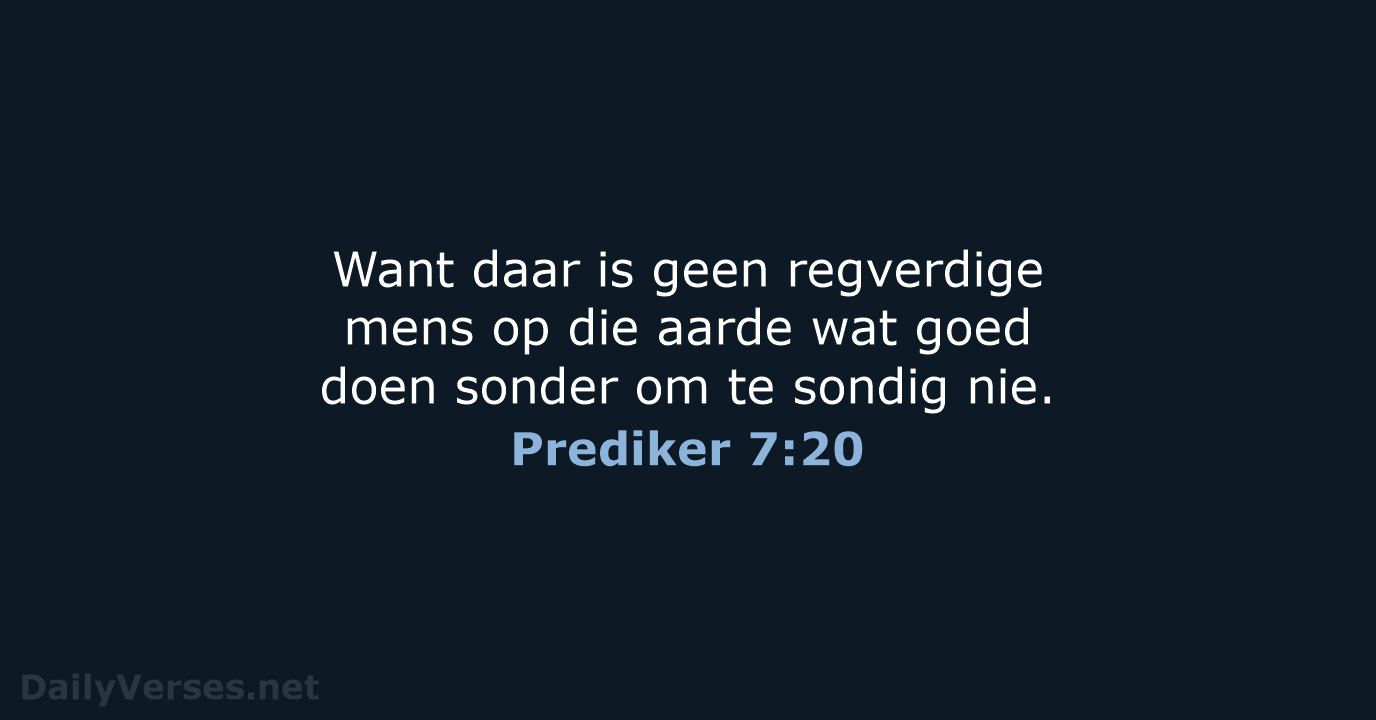 Prediker 7:20 - AFR53