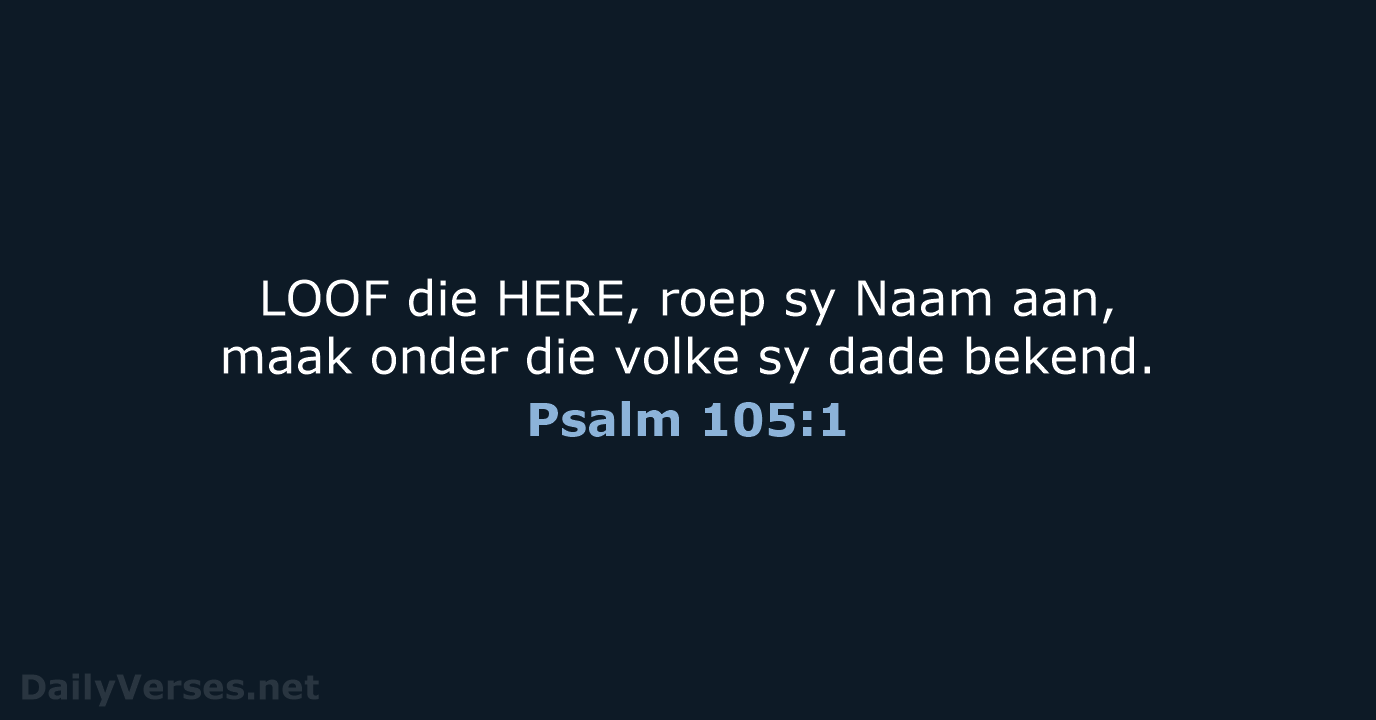 Psalm 105:1 - AFR53