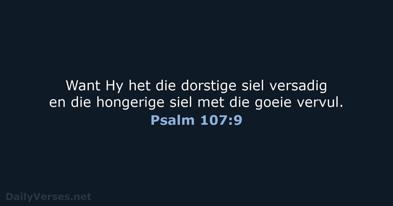 Psalm 107:9 - AFR53