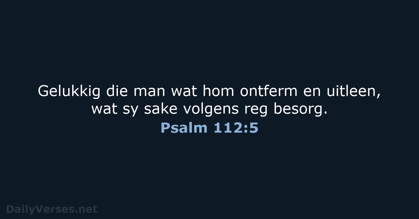 Psalm 112:5 - AFR53