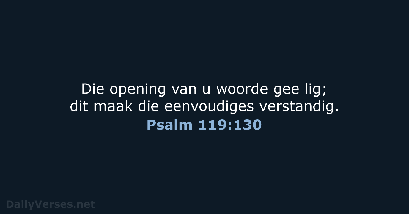 Psalm 119:130 - AFR53