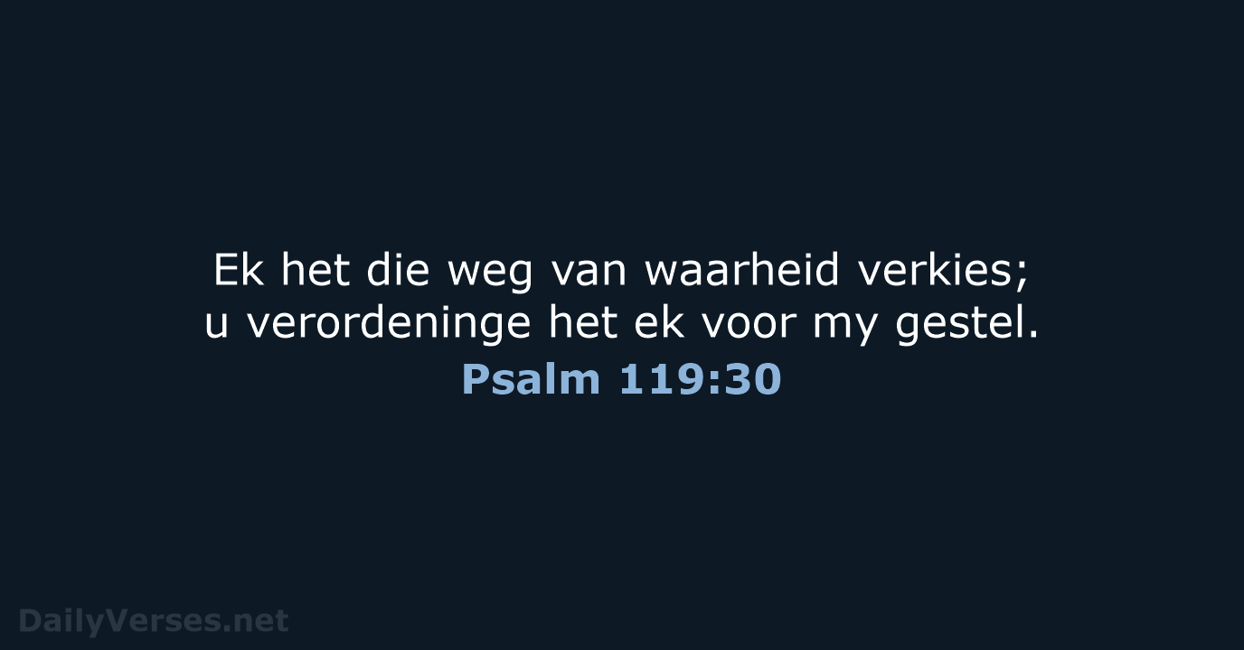Psalm 119:30 - AFR53