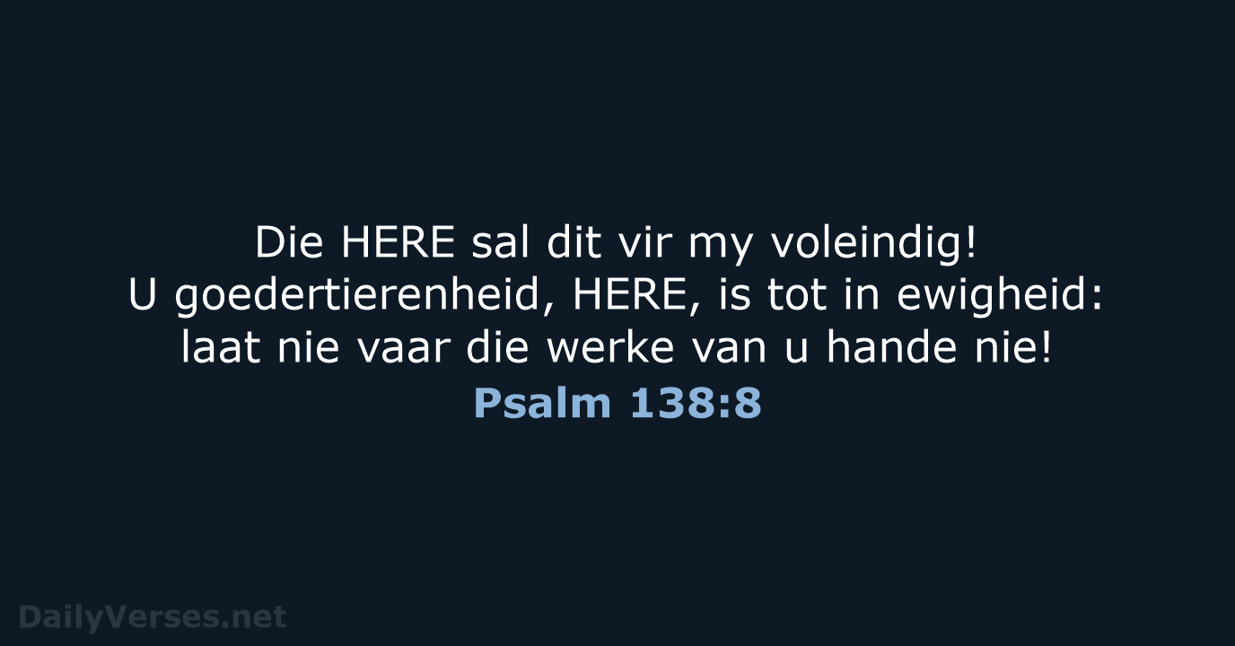 Psalm 138:8 - AFR53