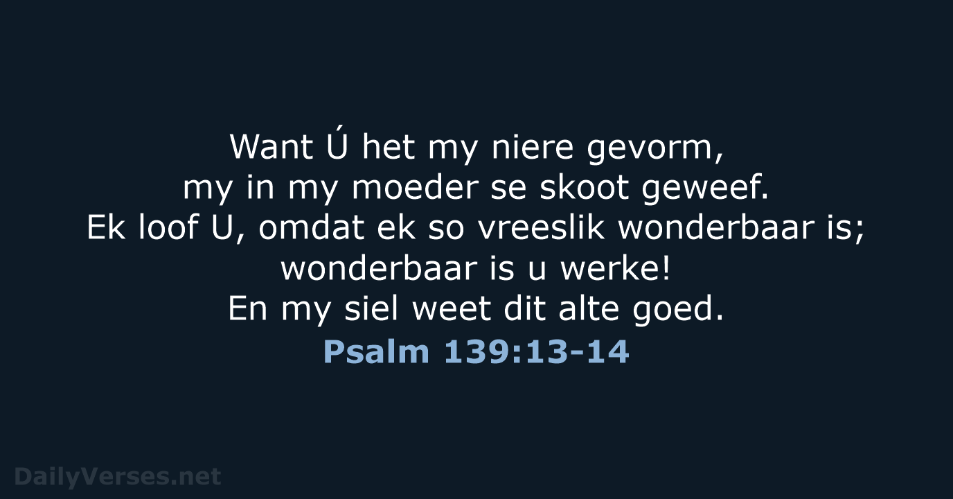 Psalm 139:13-14 - AFR53