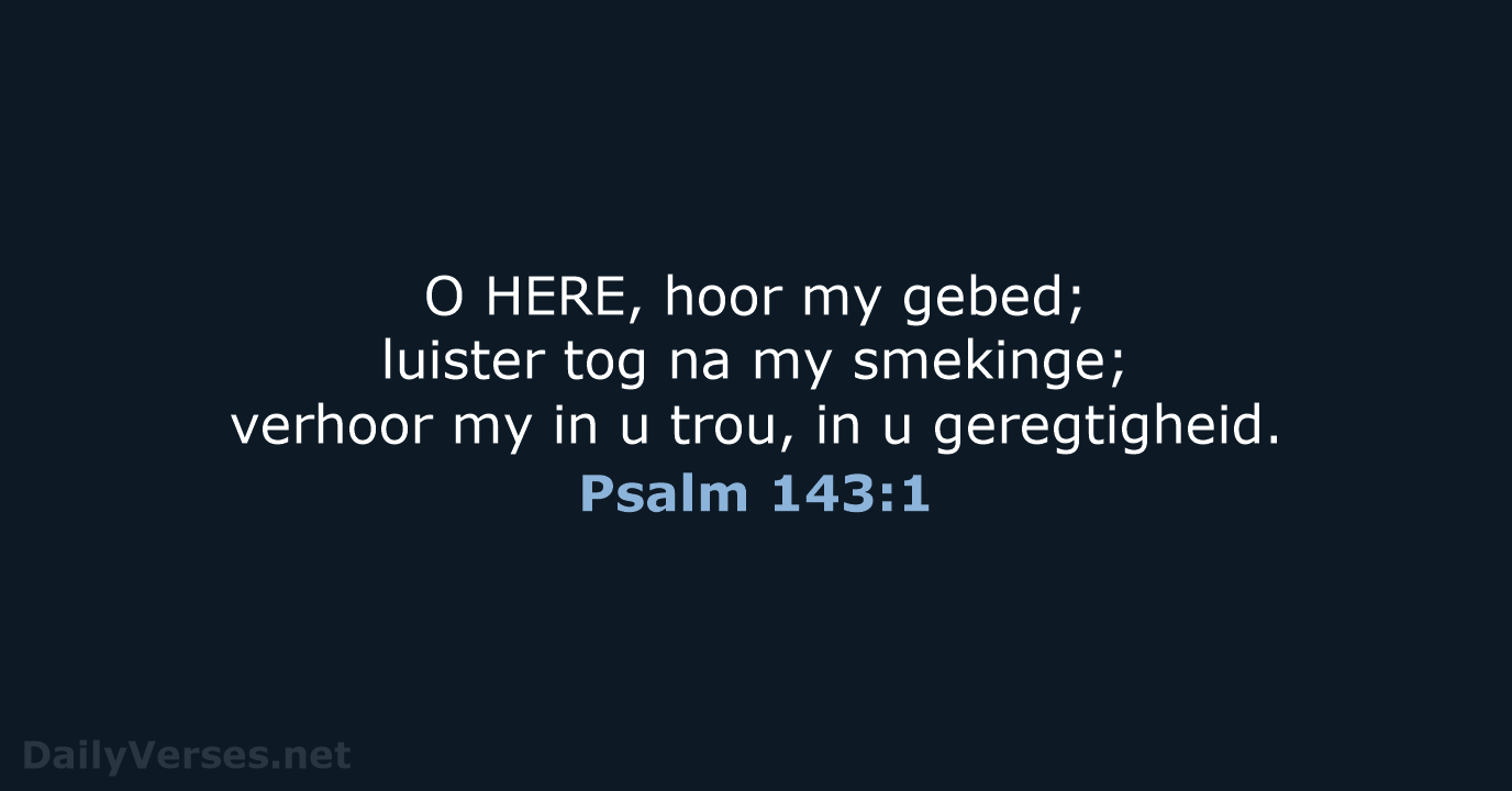 Psalm 143:1 - AFR53