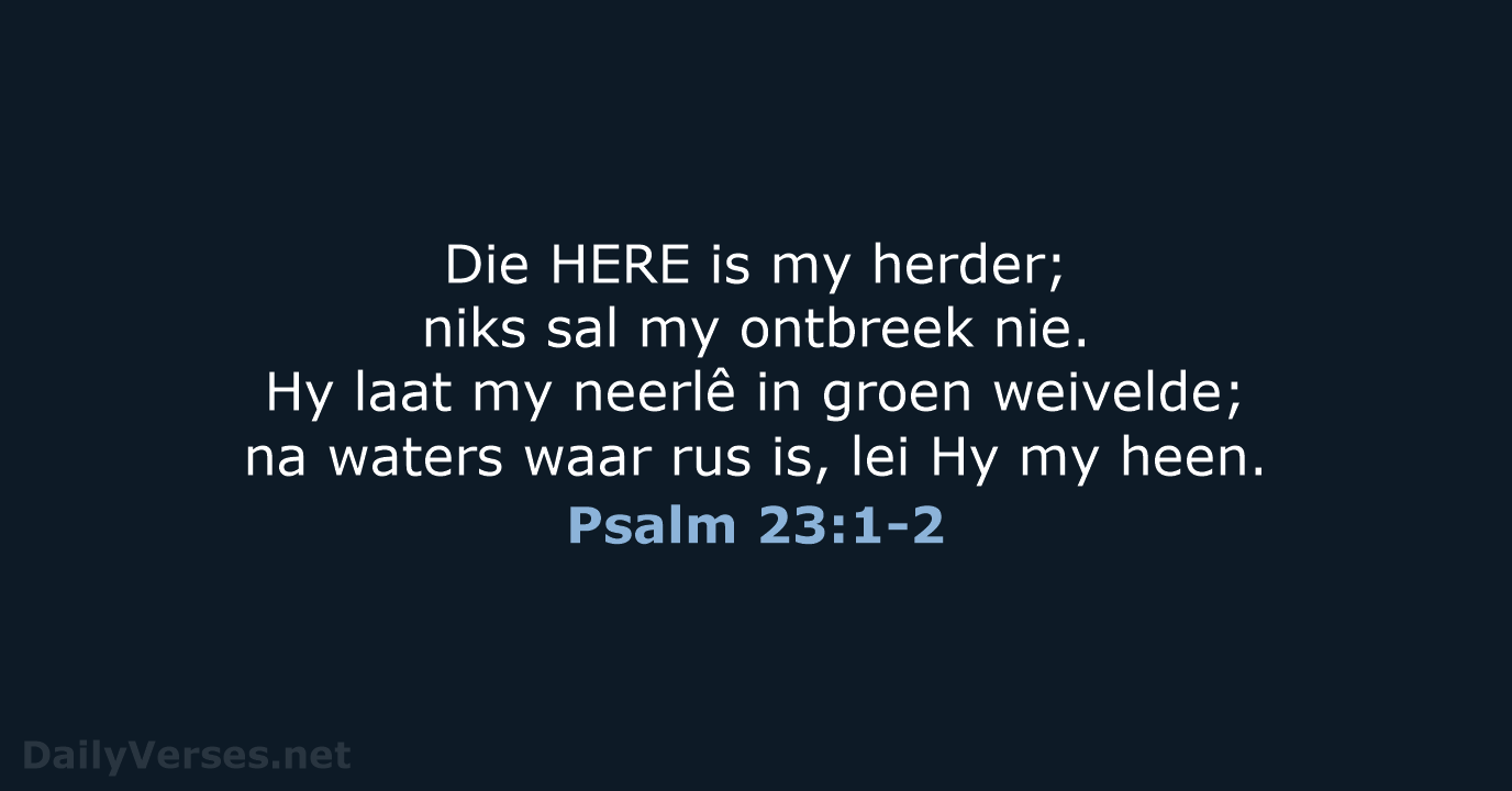 Psalm 23:1-2 - AFR53