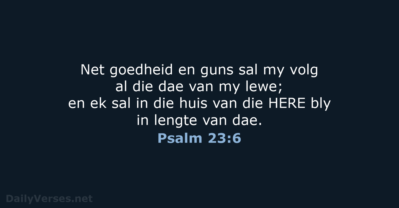 Psalm 23:6 - AFR53