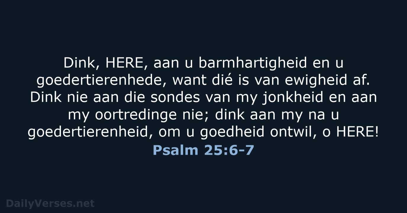 Psalm 25:6-7 - AFR53