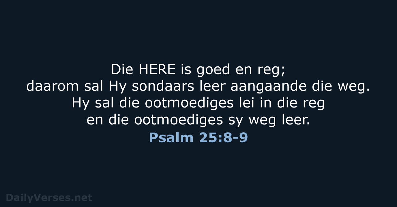 Psalm 25:8-9 - AFR53