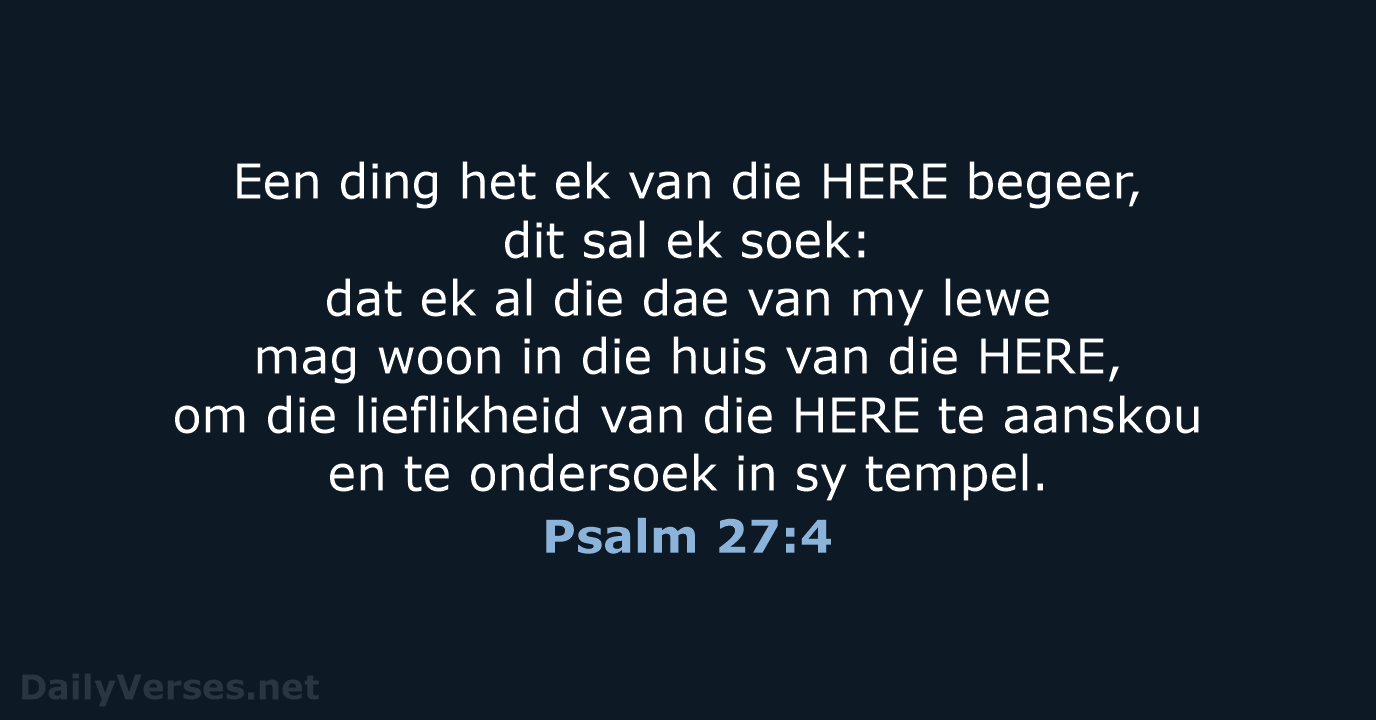 Psalm 27:4 - AFR53