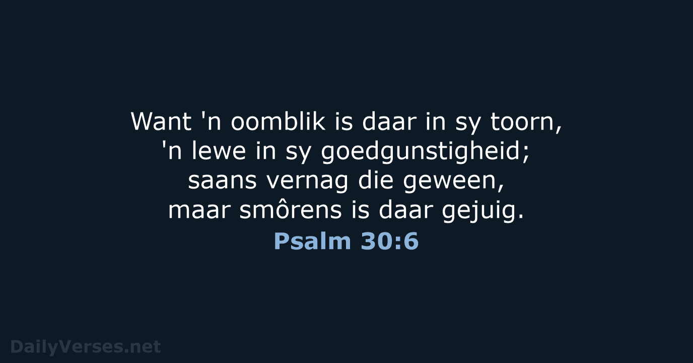 Psalm 30:6 - AFR53