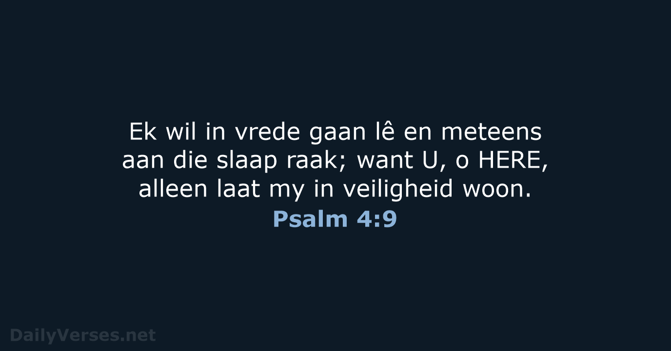 Psalm 4:9 - AFR53