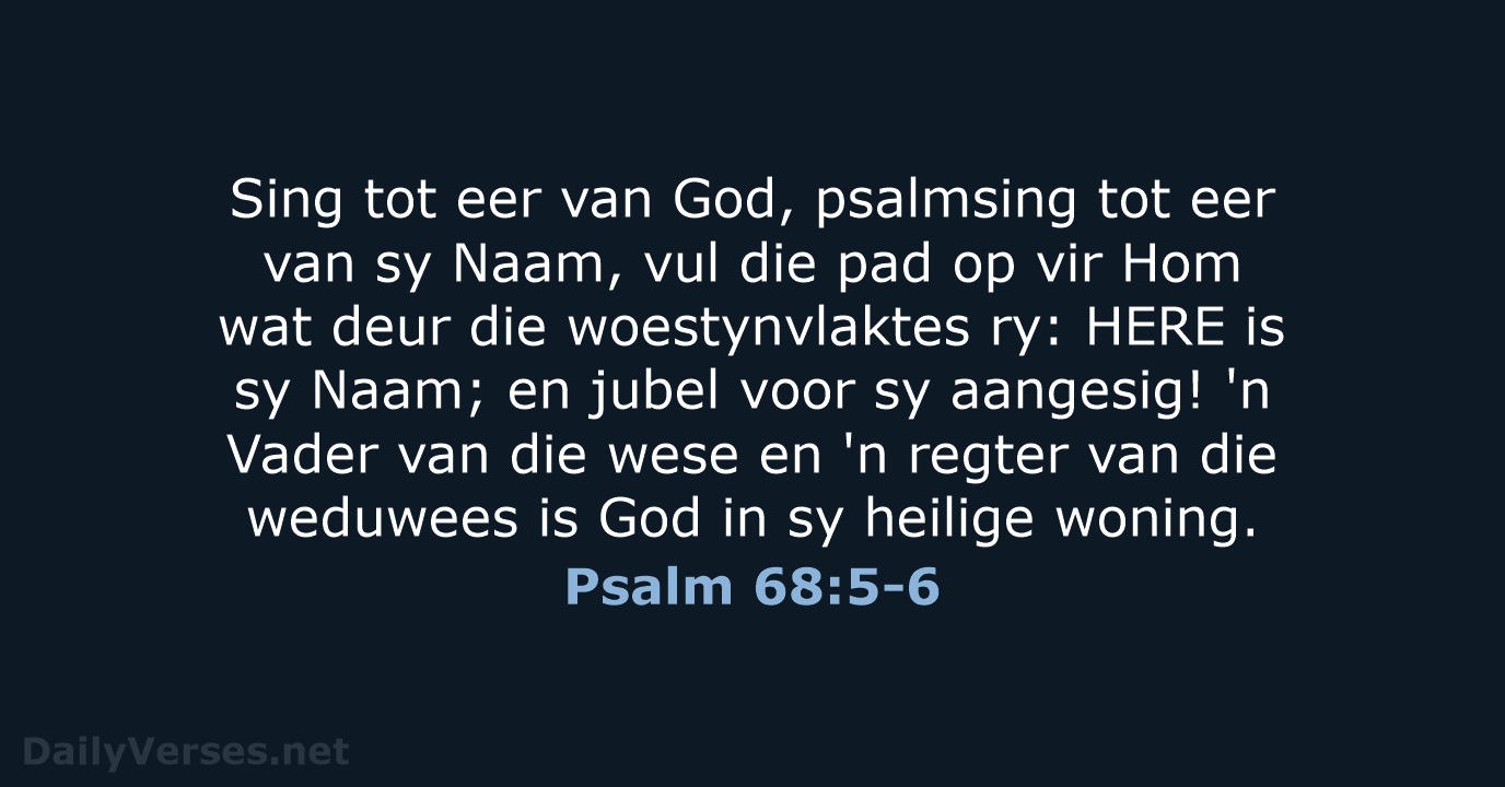 Psalm 68:5-6 - AFR53