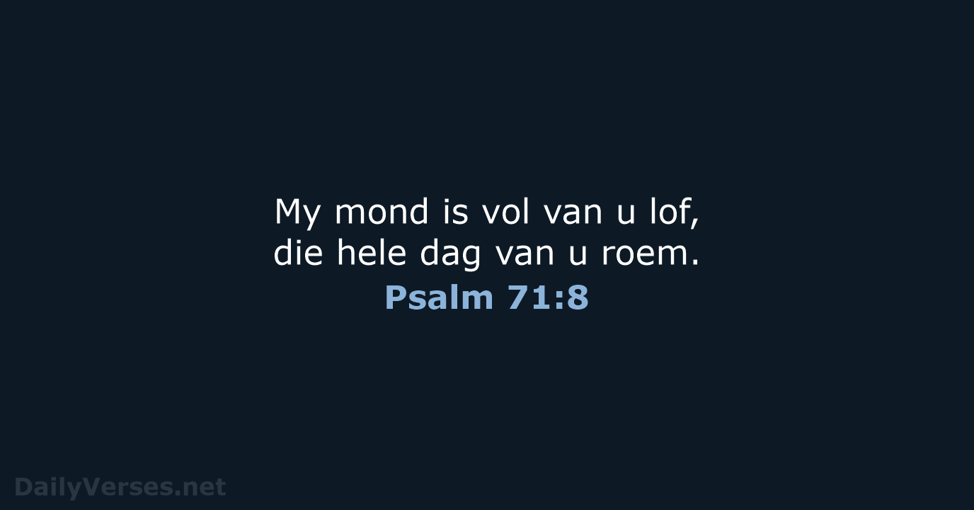 Psalm 71:8 - AFR53