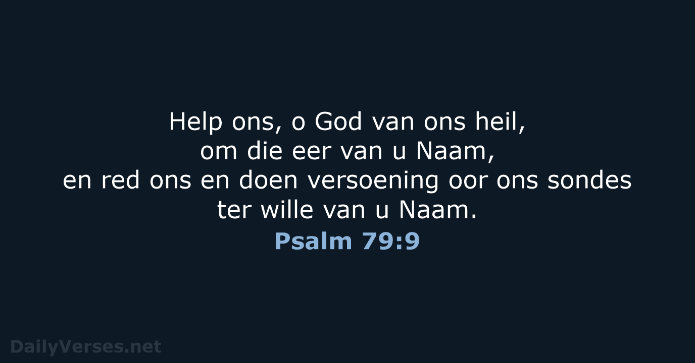 Psalm 79:9 - AFR53