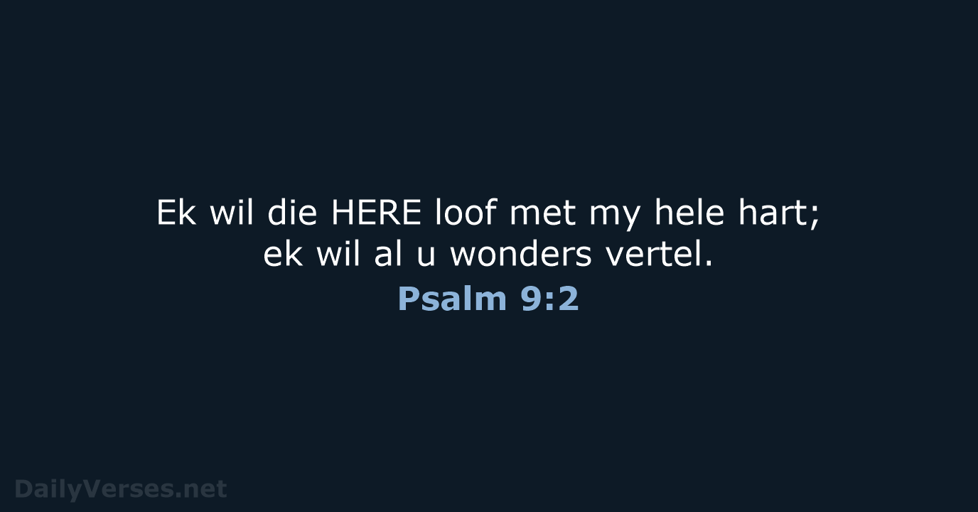 Psalm 9:2 - AFR53