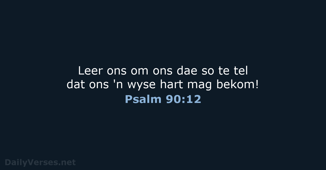 Psalm 90:12 - AFR53