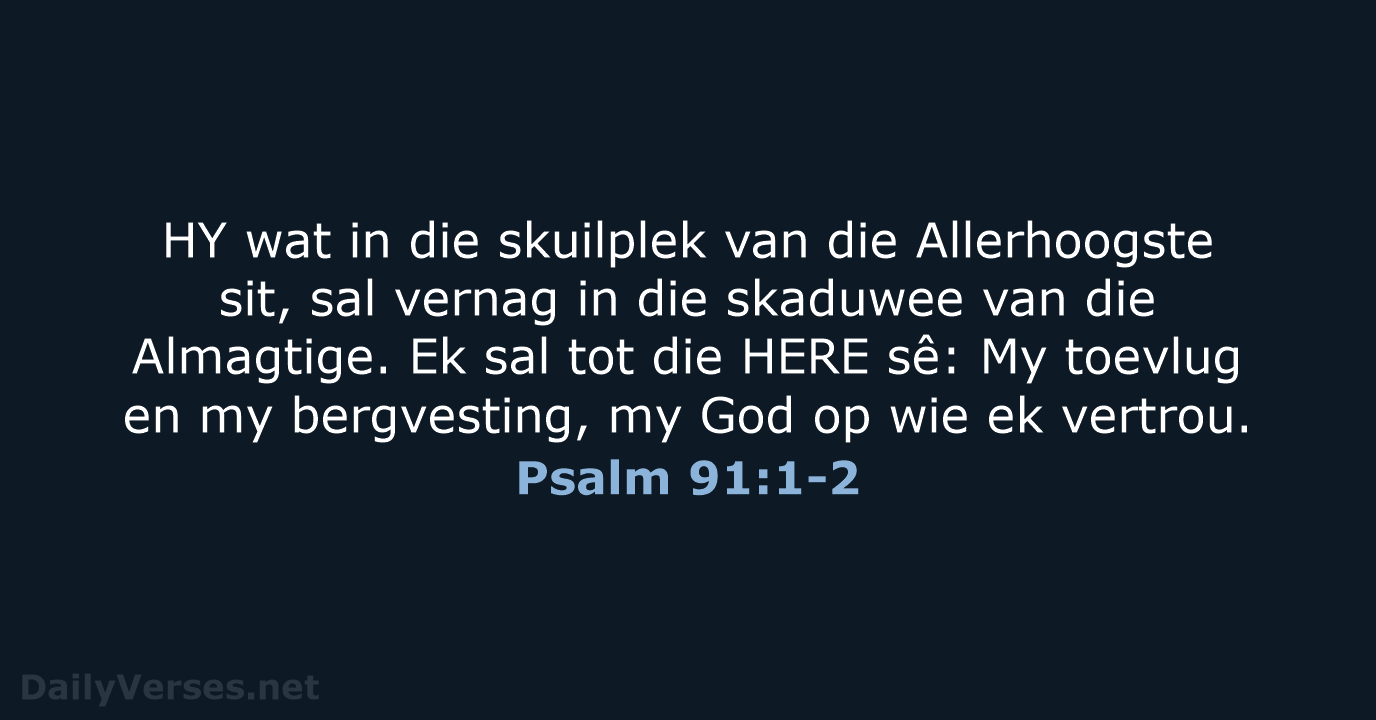Psalm 91:1-2 - AFR53