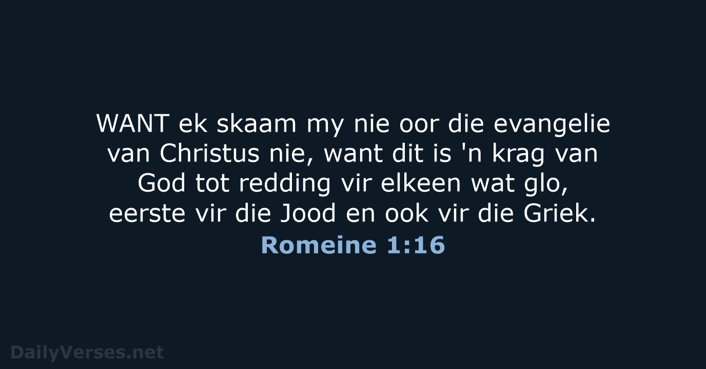 Romeine 1:16 - AFR53