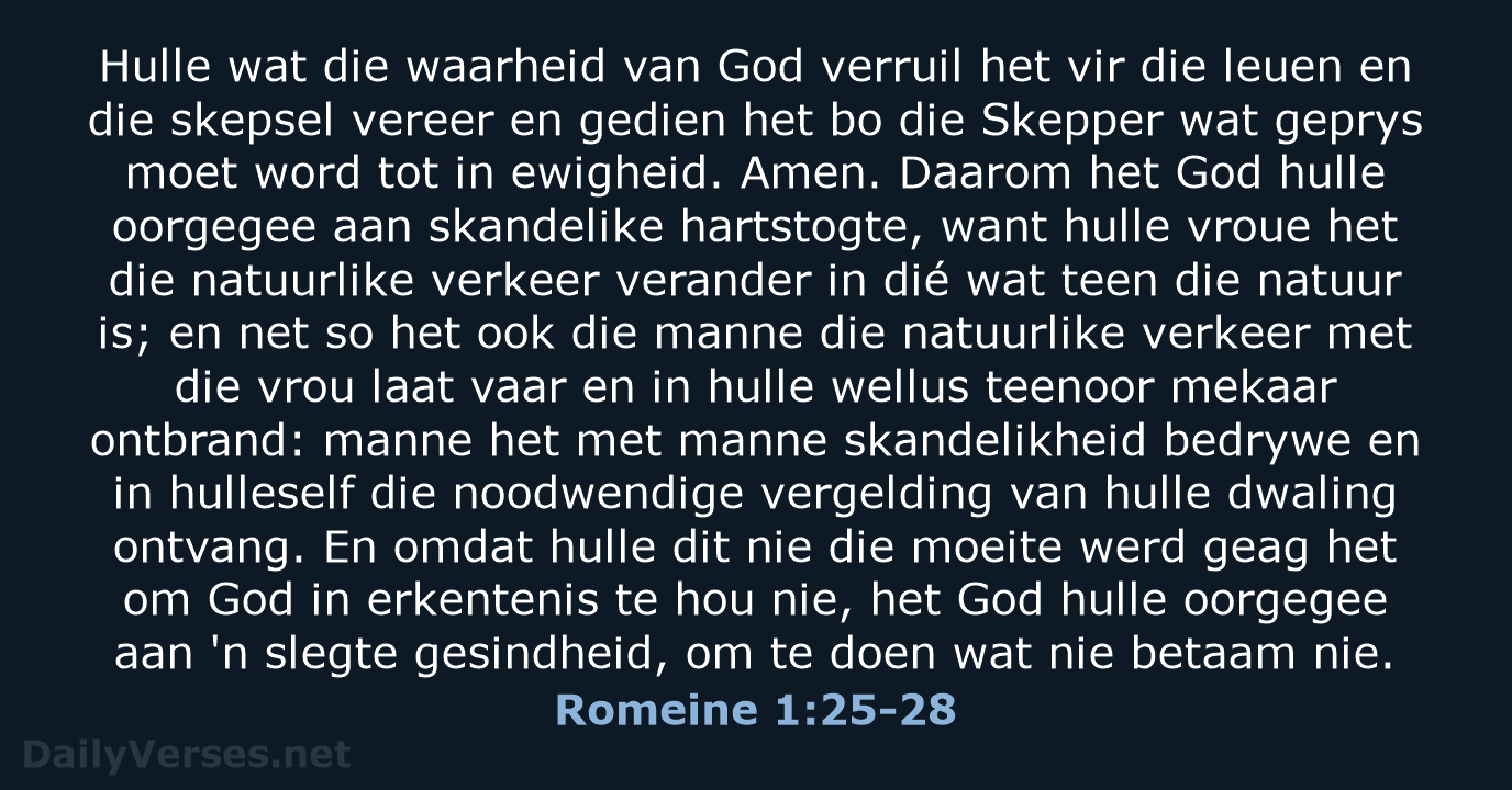 Romeine 1:25-28 - AFR53