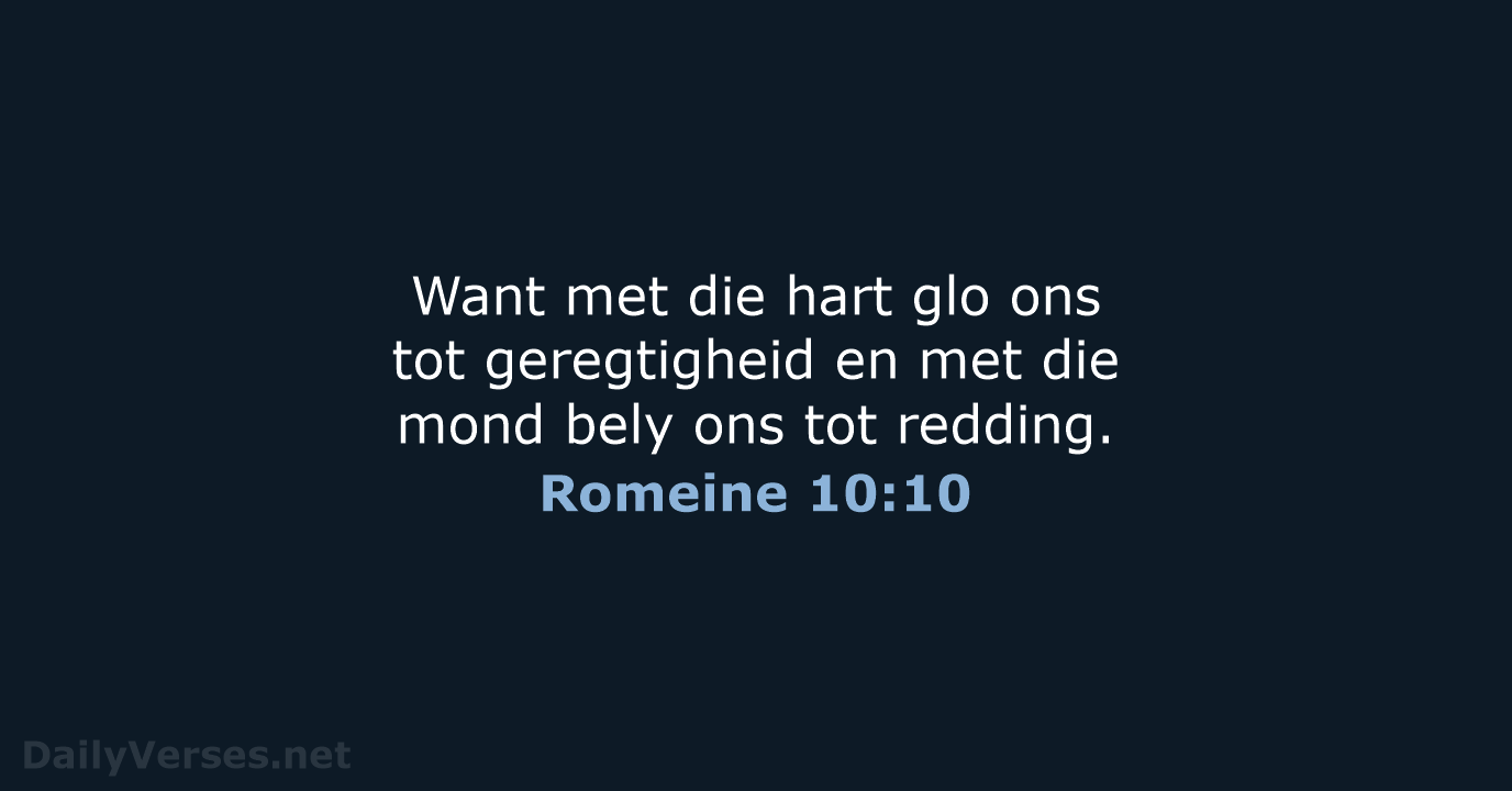 Romeine 10:10 - AFR53
